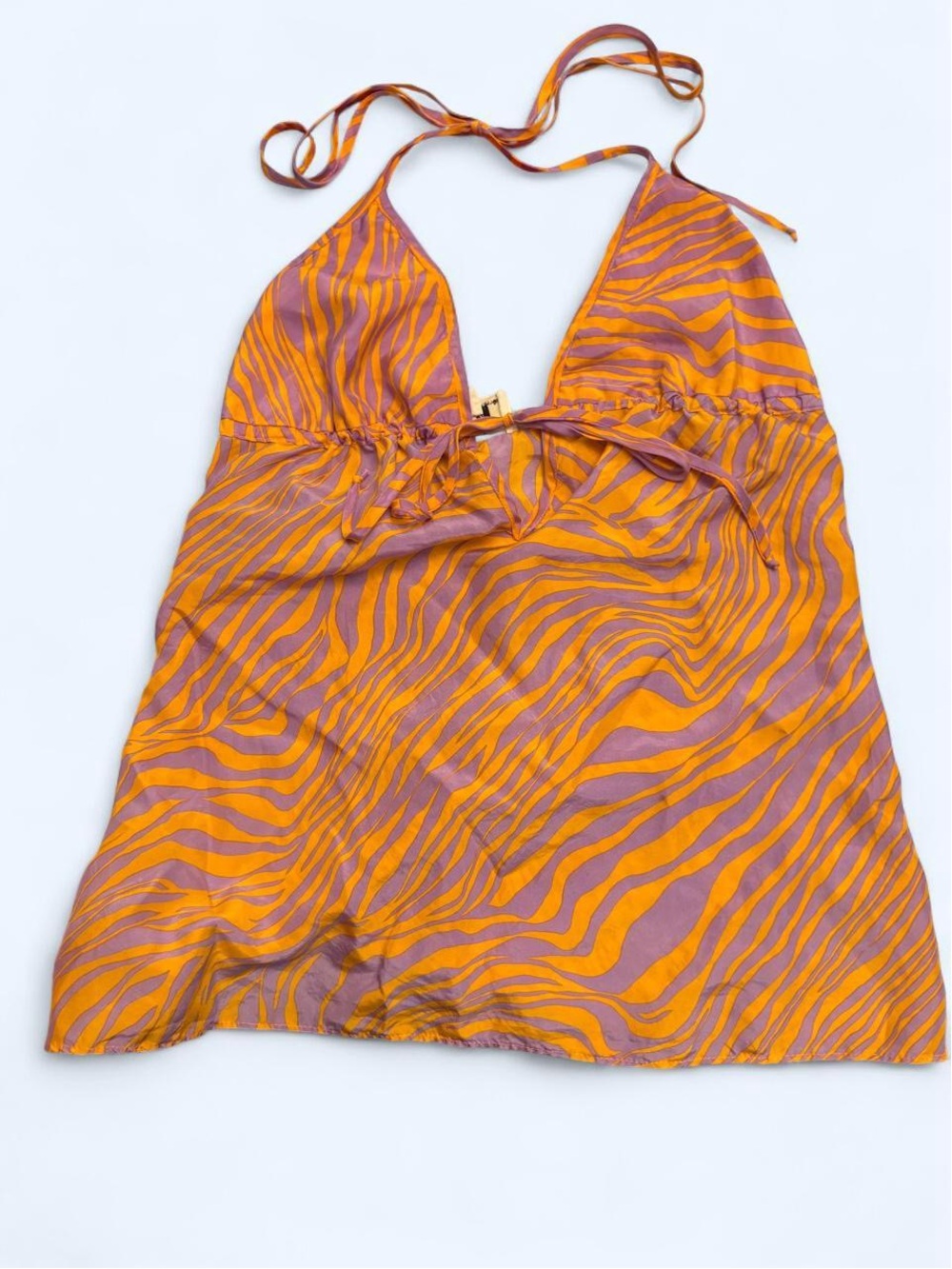 Milly of New York Orange & Purple Zebra Halter